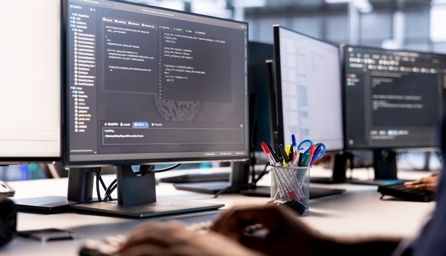 Developer reviewing code to fix usability issues early in the UX audit process, helping reduce rework and save development time.