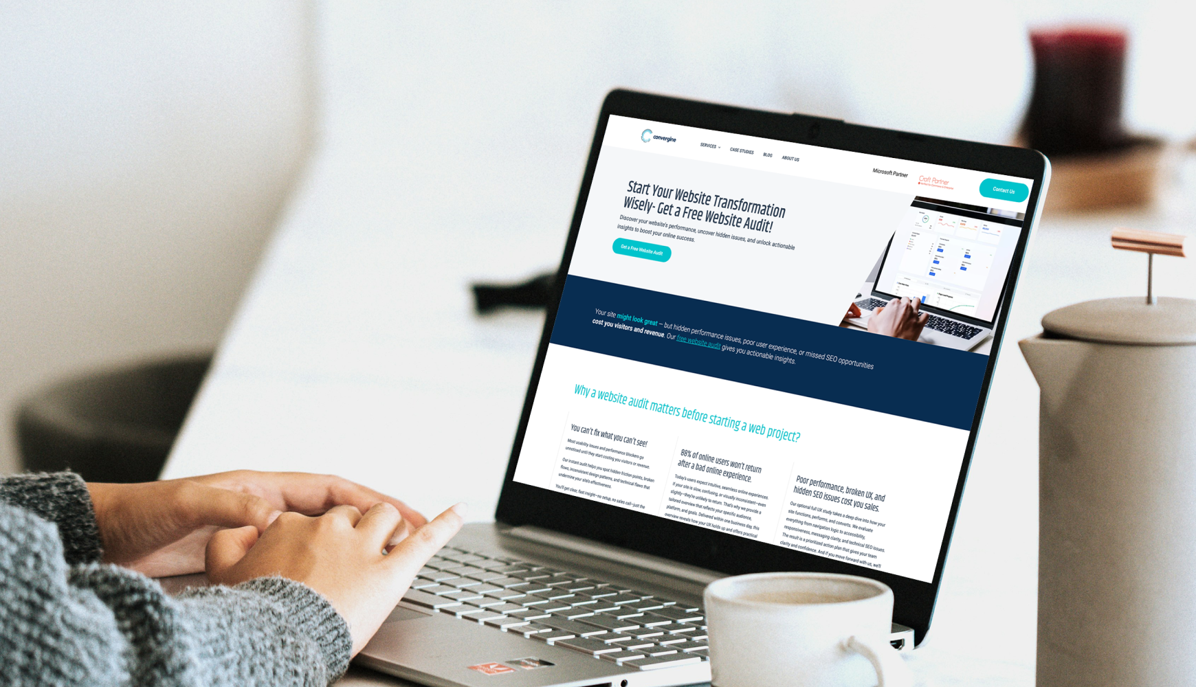 Free website audit offer to help identify issues that make a bad website underperform