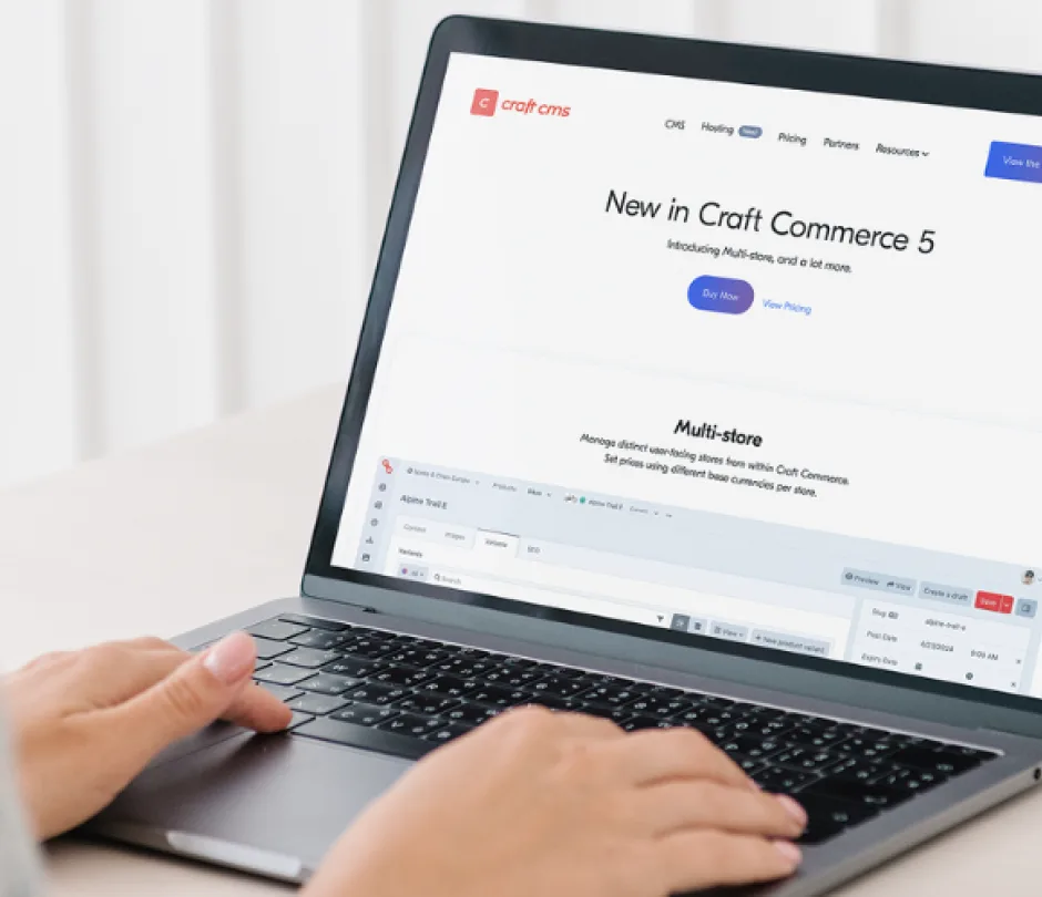 Craft commerce website design